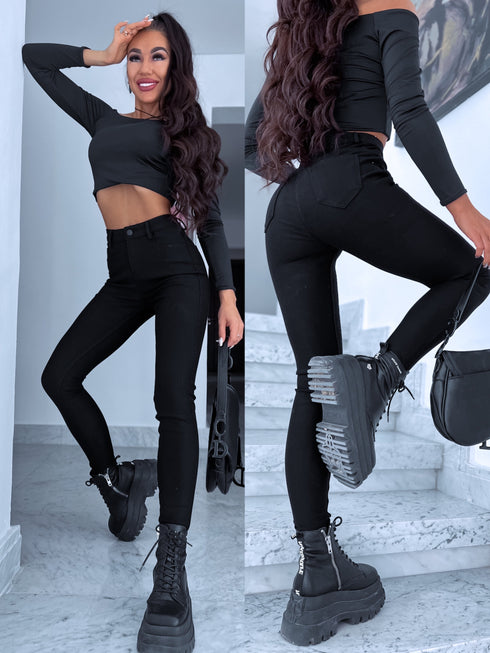 STRETCHY pants HM1020 - black PRE-ORDER